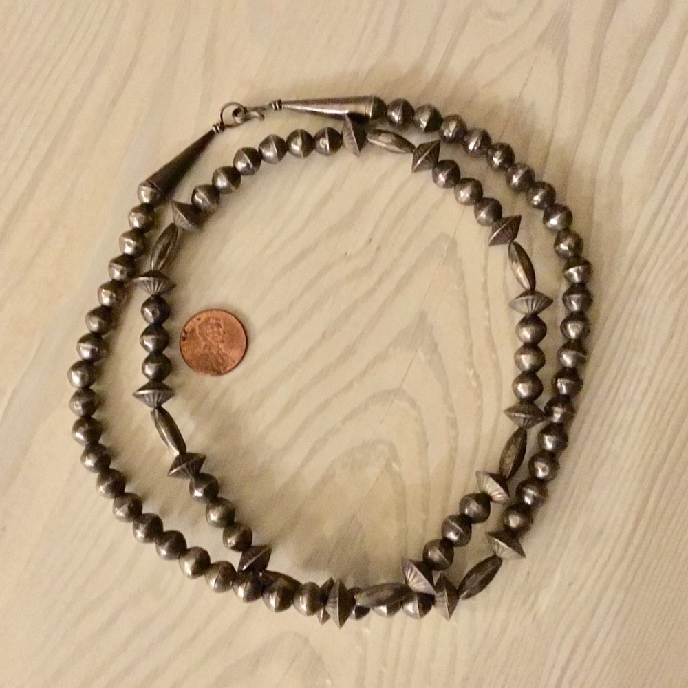 Old Bench Bead Sterling Silver Strand